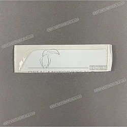 Rear seat cowl decal, left side