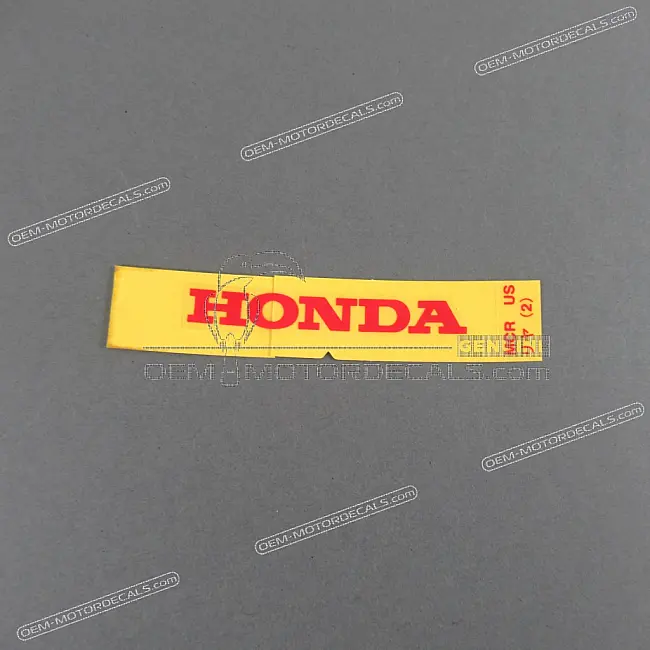 Gráfico original Honda VT750DC Pegatina Guardabarros Trasero OEM 80111MCRA00ZB Genuino de Fábrica para Sección Trasera del Guardabarros