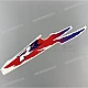 Honda CBR900RR Fuel Tank Stripe Right Side OEM 83601MAE750ZA