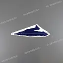 Right frame cowling stripe, right side