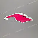 Left front cowling stripe, left side