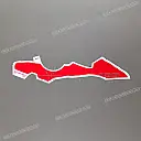 Side fairing stripe, left side