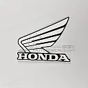 Linker Honda Wing sticker, linkerzijde