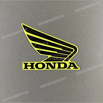 Front cowling wing emblem decal, right side
