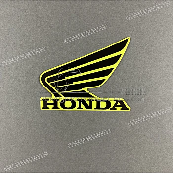 Front cowling wing emblem decal, left side