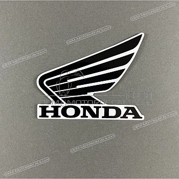 Fuel tank wing emblem decal, left side