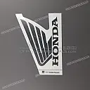 Left fairing Honda Wing logo graphic, left side