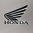Fuel tank Honda Wing logo decal, left side