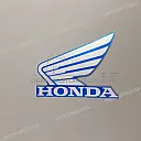 Honda Wing logo embleem voor brandstoftank, linkerkant