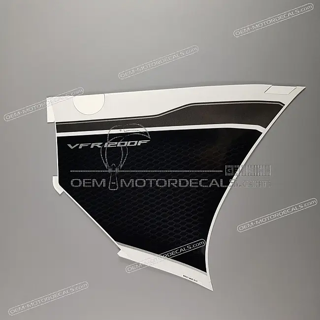 Autocollant Honda VFR1200F carénage intermédiaire côté droit OEM 86641MGEN10ZA