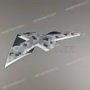 Right middle cowl graphic, right side