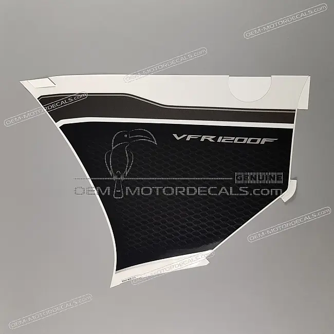 Honda VFR1200F Naklejka na lewą środkową owiewkę, lewa strona OEM 86642MGEN10ZA