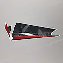 Left shroud stripe, left side