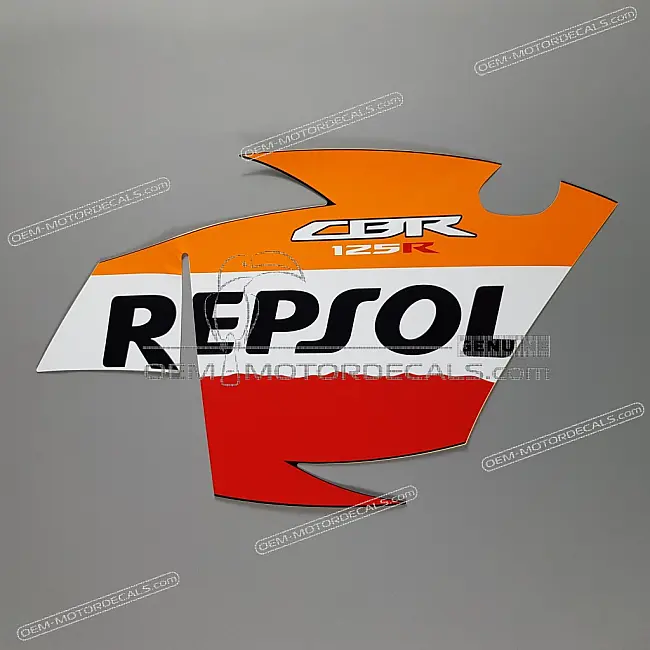 Honda CBR125R middle cowl stripe right side OEM 86647KTYD70ZA