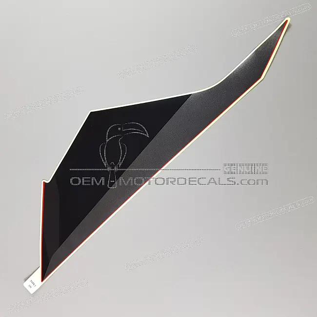 Grafica adesivo carena centrale sinistra Honda CBR650R OEM 86648MKYD20ZB per restauro carenatura di fabbrica.