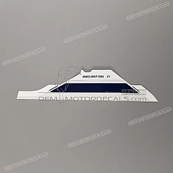 Belly pan decal, left side