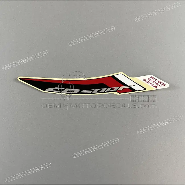 Pegatina Honda CB500F Colín Trasero Derecho Lado Derecho OEM 86771MKPDP0ZD