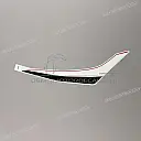 Rear cowl stripe, left side