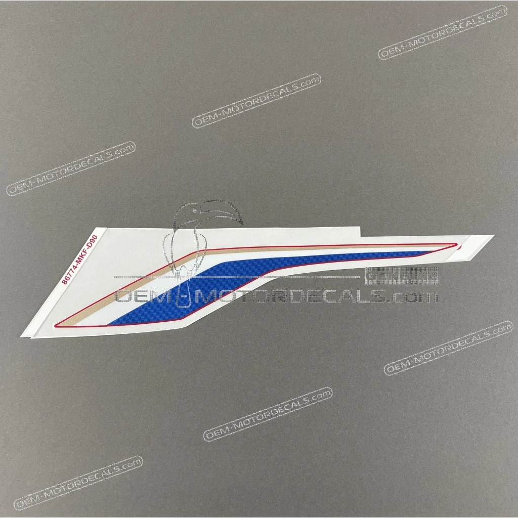 Autocollant supérieur gauche de carénage arrière Honda CBR1000RR Fireblade côté gauche OEM 86774MKFD90ZA