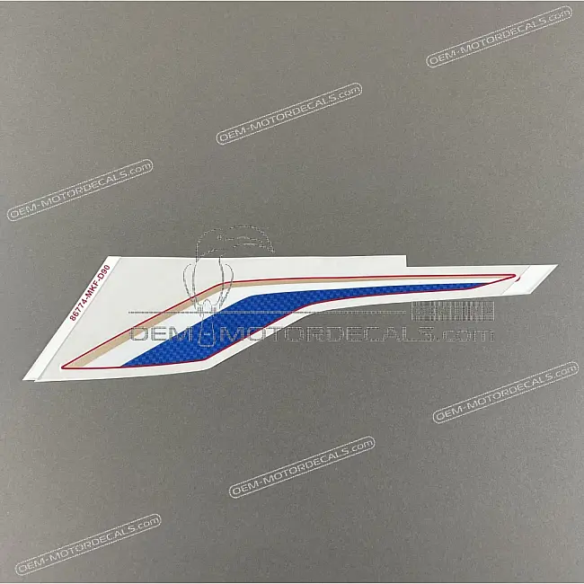 Autocollant supérieur gauche de carénage arrière Honda CBR1000RR Fireblade côté gauche OEM 86774MKFD90ZA