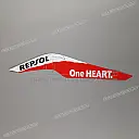 Rechter achterkap Repsol sticker, rechterzijde