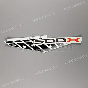 Frame cowling decal, left side