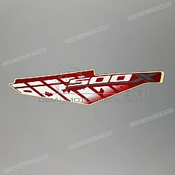Frame cowling decal, left side