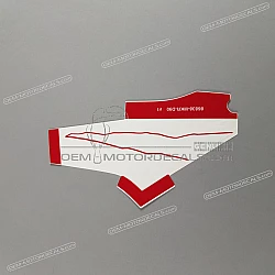 Frame cowling decal, left side