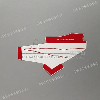 Frame cowling decal, left side
