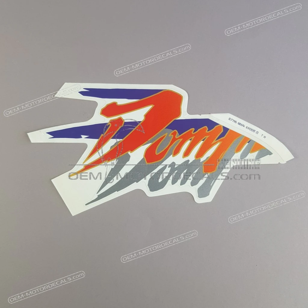 Honda NX650 Dominator Tanksticker Rechterkant OEM 87116MAN600ZB
