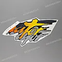 Brandstoftank Dominator sticker, linkerkant