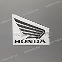 Emblemat Honda Wing na zbiornik paliwa, prawa strona