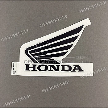 Fuel tank Honda Wing logo decal, left side