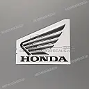 Naklejka Honda Wing na zbiornik paliwa, lewa strona