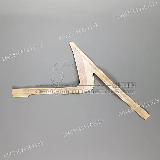 Honda VT500 Naklejka z logo skrzydła na zbiornik paliwa lewa strona OEM 87129MF9300ZC Oryginalna fabryczna dekoracja