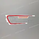 Left fairing stripe, left side