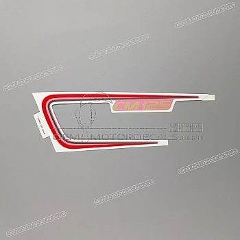 Frame cowling decal, left side
