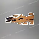 Kraftstofftank Africa Twin Aufkleber, linke Seite