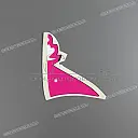Zijdezijkap sticker, rechterkant