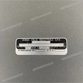 Étiquette plaque d'immatriculation