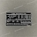Caution label, Tire load
