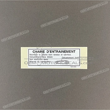 Caution label, Chain