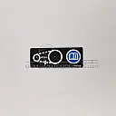 Swingarm drive chain label, left side