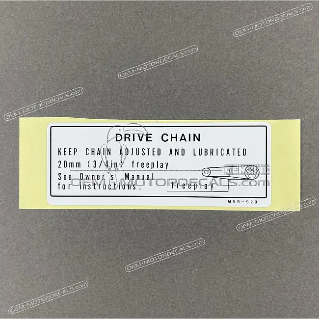 Autocollant Honda CBR600F HURRICANE pour chaîne de bras oscillant OEM 87507MV9920