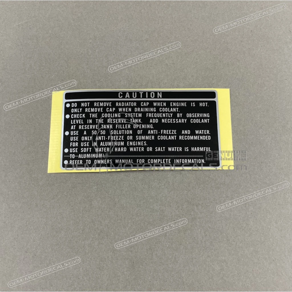 Honda NTV650 Radiator Shroud Caution Mark Right Side OEM 87508415670