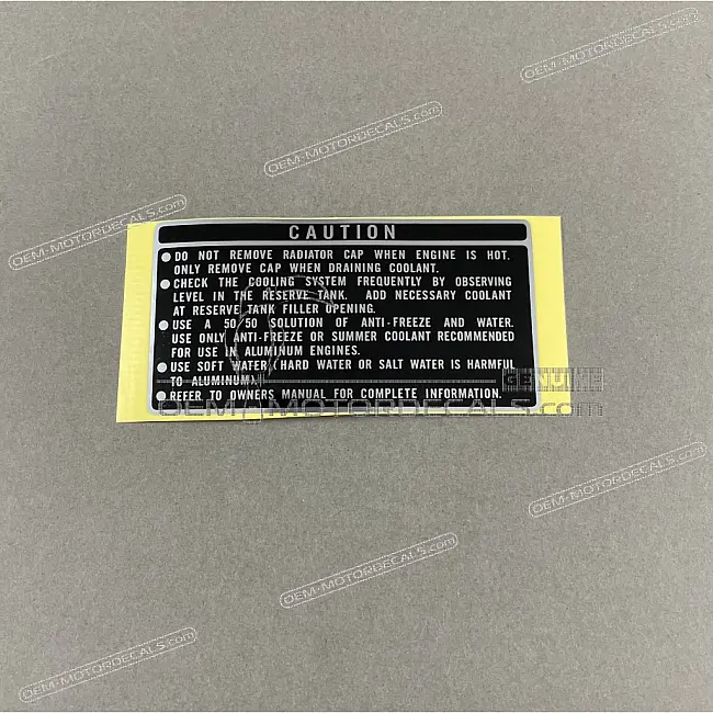 Honda NTV650 Radiator Shroud Caution Mark Right Side OEM 87508415670