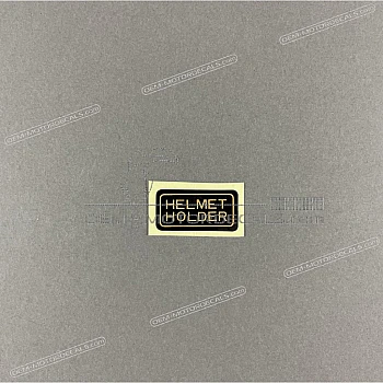 Helmhouder sticker, linkerzijde
