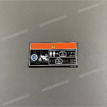 Accessories and load caution label