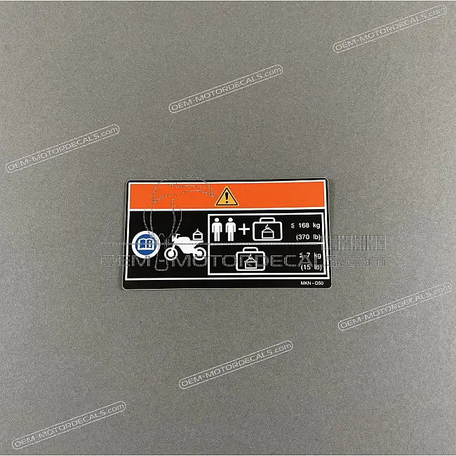 Autocollant d'accessoires et de charge Honda CB650R OEM 87512MKND50