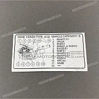 HONDA Adesivo antimanomissione serbatoio 87520-KPC-711